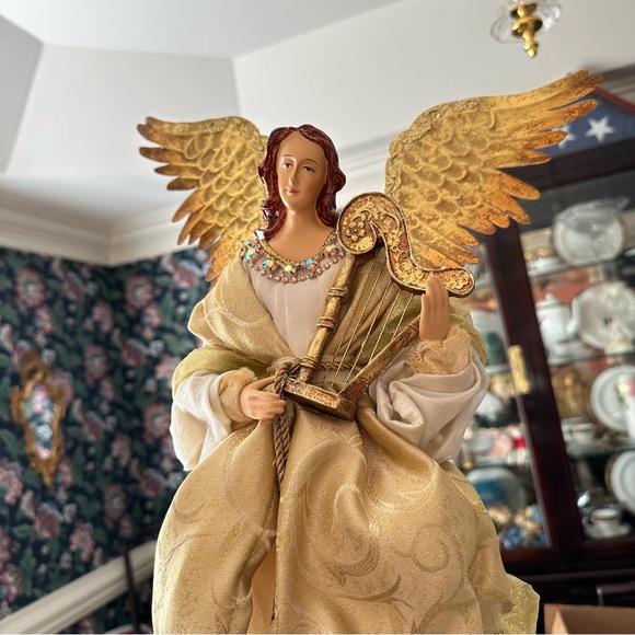 Balsam Hill large Christmas tree topper angel - Picture 2 of 5